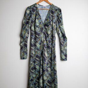 Multicolor Ganni Dress Long sleeve with slit